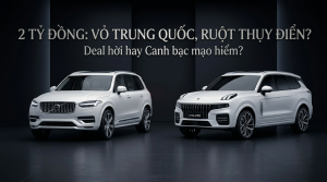 So sánh xe Lynk & Co 09 màu trắng và Volvo XC90 màu trắng trong studio tối giản hạng sang