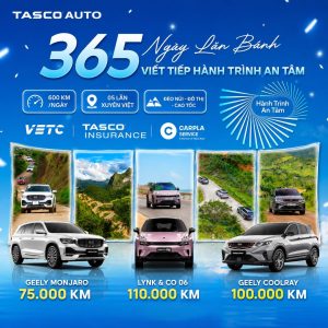 Lynk & Co 06 vượt mốc 110.000 km trong Hành trình An tâm của Tasco Auto, cùng Geely Monjaro 75.000 km và Geely Coolray 100.000 km chinh phục nhiều cung đường tại Việt Nam.